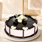 Chocolate Cake Half Kg with White & Dark Chocolate Decoration customer review image