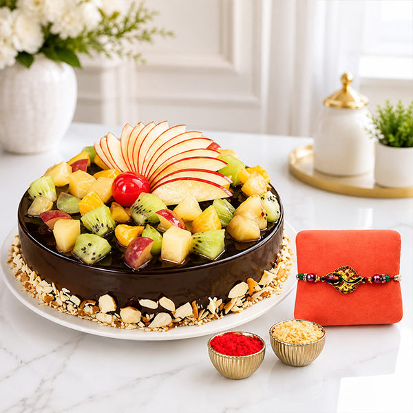 Delicious Fruit Cake And Rakhi Como