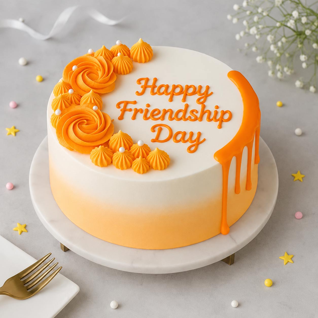 Delightful Mango Friendship Day Cake (Half Kg)