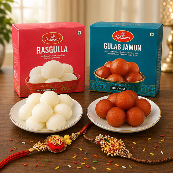 Distinct Rakhis With Rasgulla, Gulabjamun