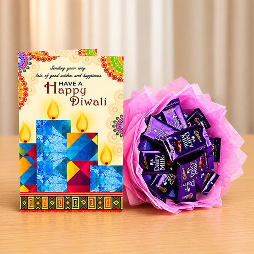 Diwali Chocolate Bouquet with Greeting Card