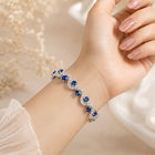 Elegant Blue Sapphire Crystal Wave Bracelet – Silver Plated Luxury Bracelet for Women customer review image