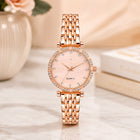 Elegant Rose Gold Crystal Women's Quartz Analog Watch customer review image
