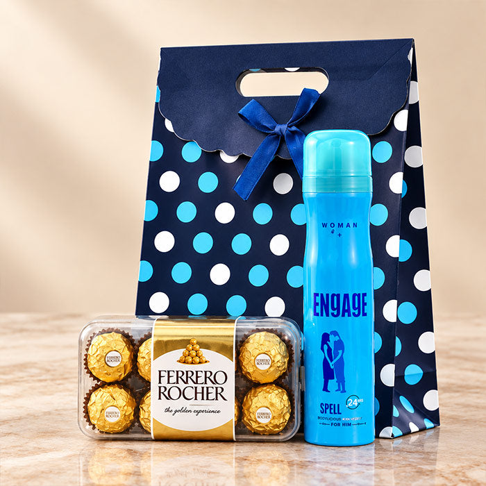 Engage Deodorant with 16 Ferrero Rocher Chocolate Gift Box