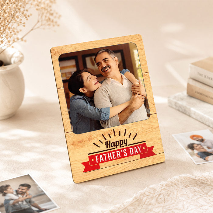 Father's Day Personalized “World’s Best Dad” Wooden Photo Magnet