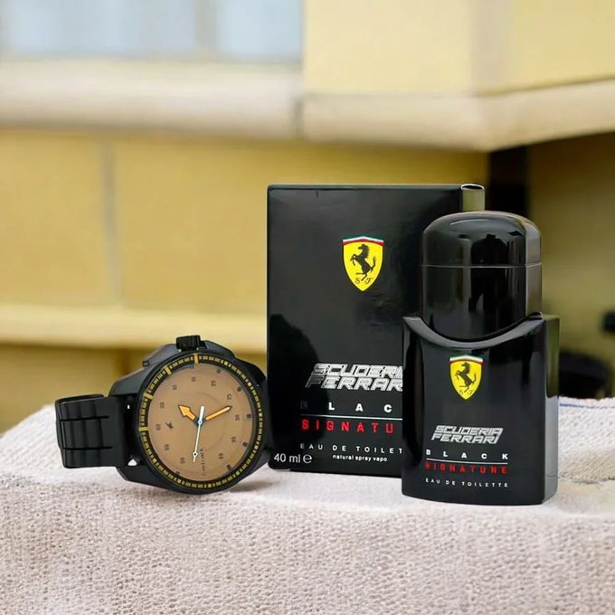 Ferrari Perfume & Fastrack Watch Hamper
