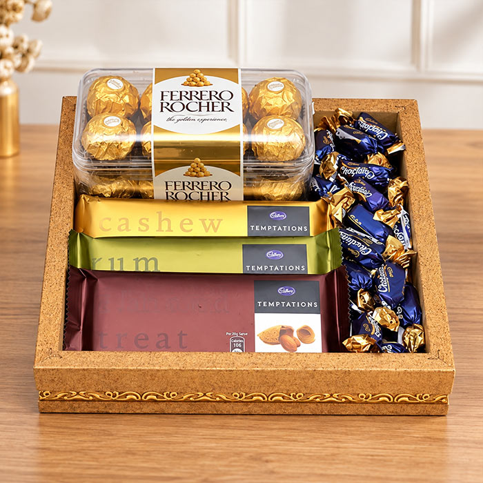 Ferrero Rocher 16 Pcs with Temptations Chocolate Thali