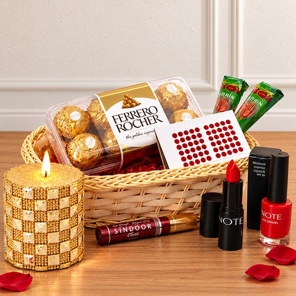 Ferrero Rocher 200g Karwa Chauth Hamper with Cosmetics