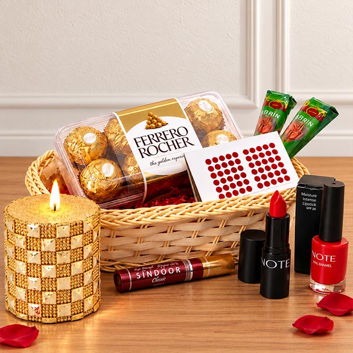 Ferrero Rocher 200g Karwa Chauth Hamper with Cosmetics