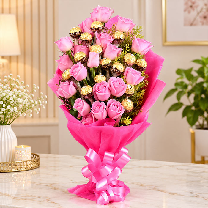 Ferrero Rocher & Roses Bouquet