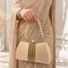 Golden Radiance Pearl-Handle Evening Clutch customer review image