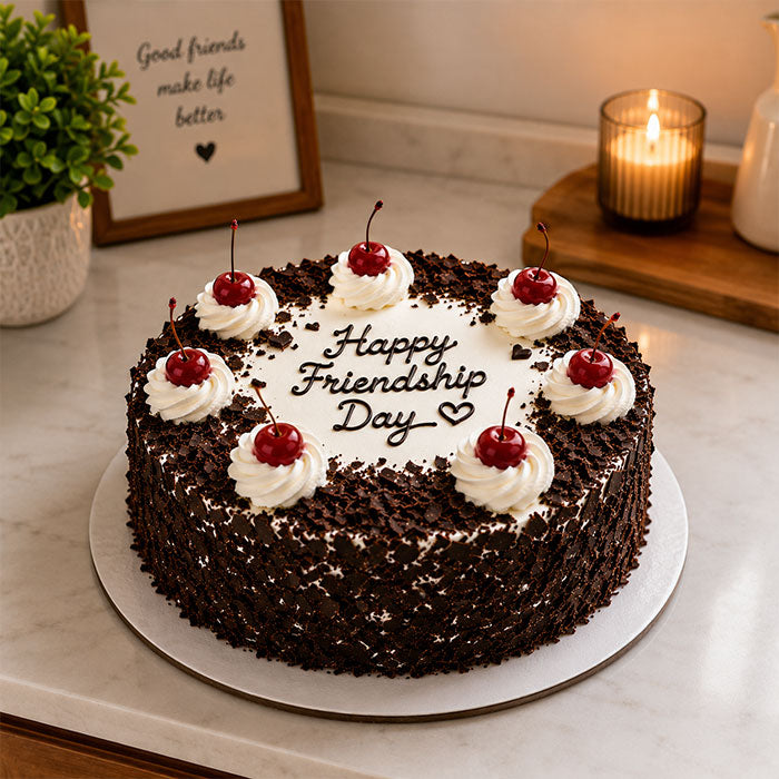 Half Kg Black Forest Friendship Day Cake