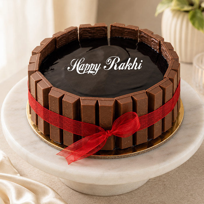 Half Kg Rakhi KitKat Chocolate Cake