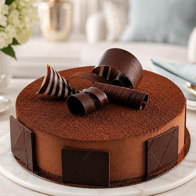 Chocolate Mud Cake Half Kg with Ganache Topping - Cake Delivery in GiftsGhaziabad
