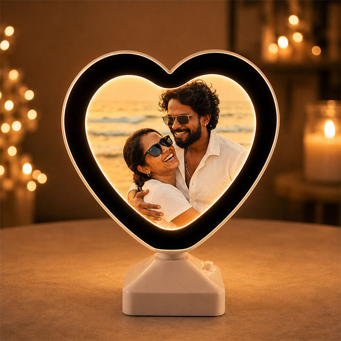 Heart Shape LED Personalized Photo Magic Mirror - Personalized Gift in Kalyani
