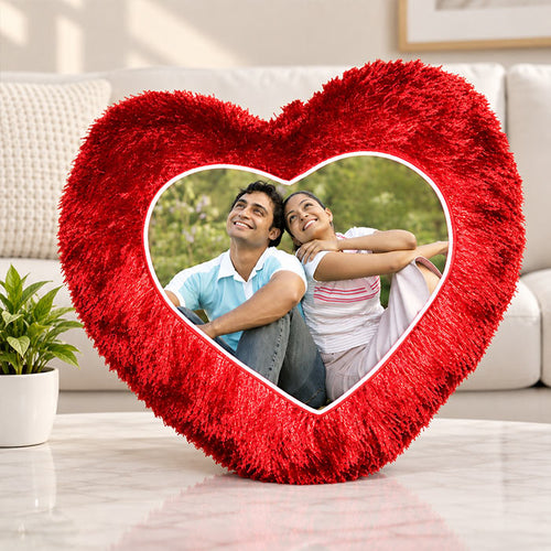 Heart Shape Lovely Photo Cushion