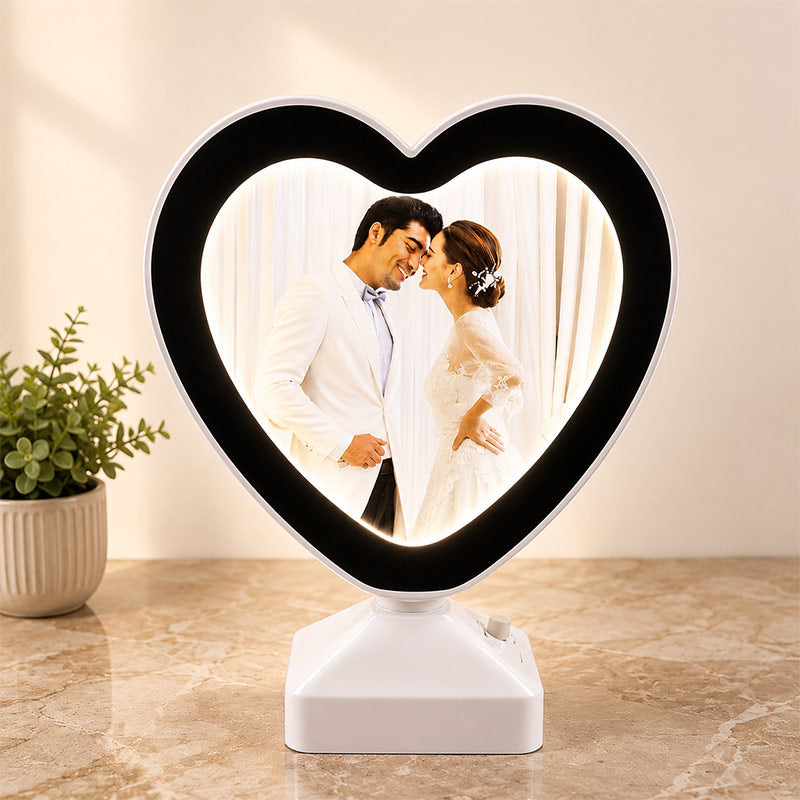 Heart Shape LED Personalized Photo Magic Mirror