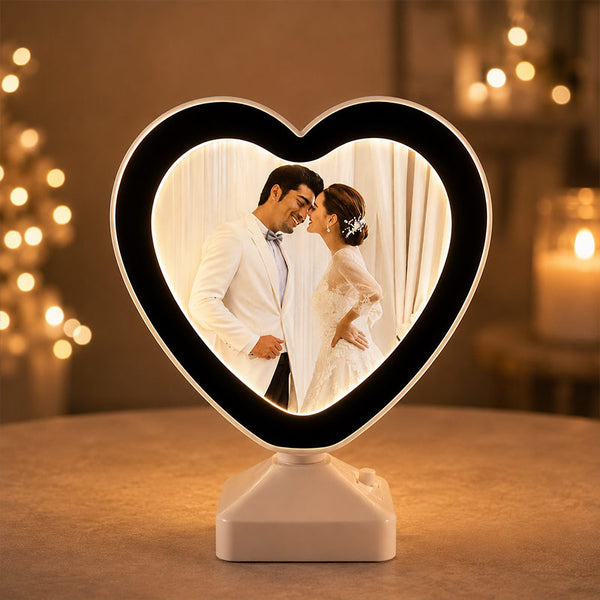 Heart Shape LED Personalized Photo Magic Mirror