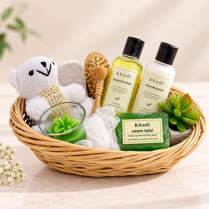 Khadi Self Care Hamper with Bath & Grooming Items
