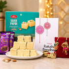Lumba Rakhi With Soan Papdi N Silk Choco Combo customer review image