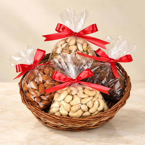 Mixed Dry Fruits Basket with Almonds, Cashews, Raisins & Pistachios