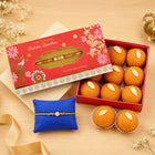 Motichoor Laddoo Box with 2 Rakhi and Roli Chawal customer review image
