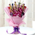 Purple Orchid Bouquet with Kitkat & Assorted Chocolates customer review image