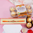 Attractive Golden Rakhi With Ferrero Rochers customer review image
