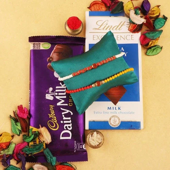 Sleek Rakhis With Lindt N Cadbury Bars
