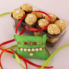 Pearl N Floral Rakhis With Ferrero Rocher customer review image