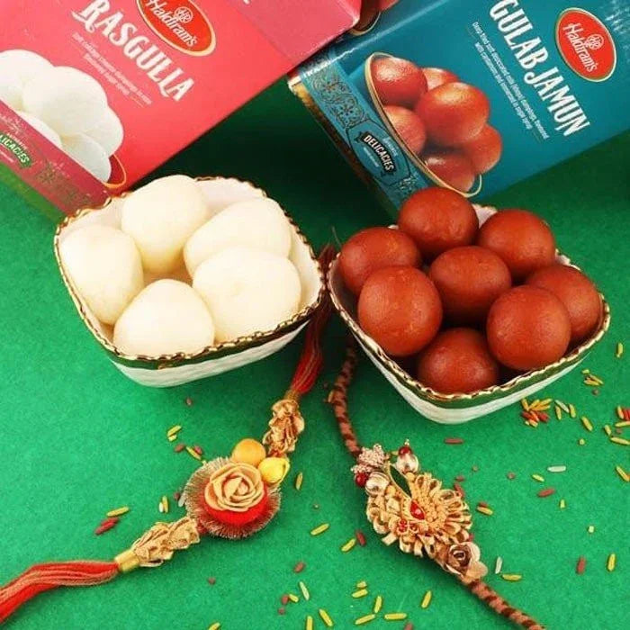 Distinct Rakhis With Rasgulla, Gulabjamun
