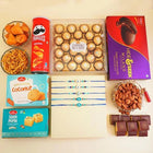 Five Evil Eye Rakhis With Sweets N Snacks Gift Hamper customer review image
