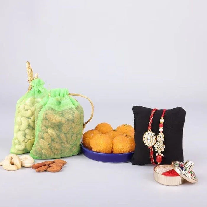 Bhaiya Bhabhi Set Sweet And Dryfruits Hamper