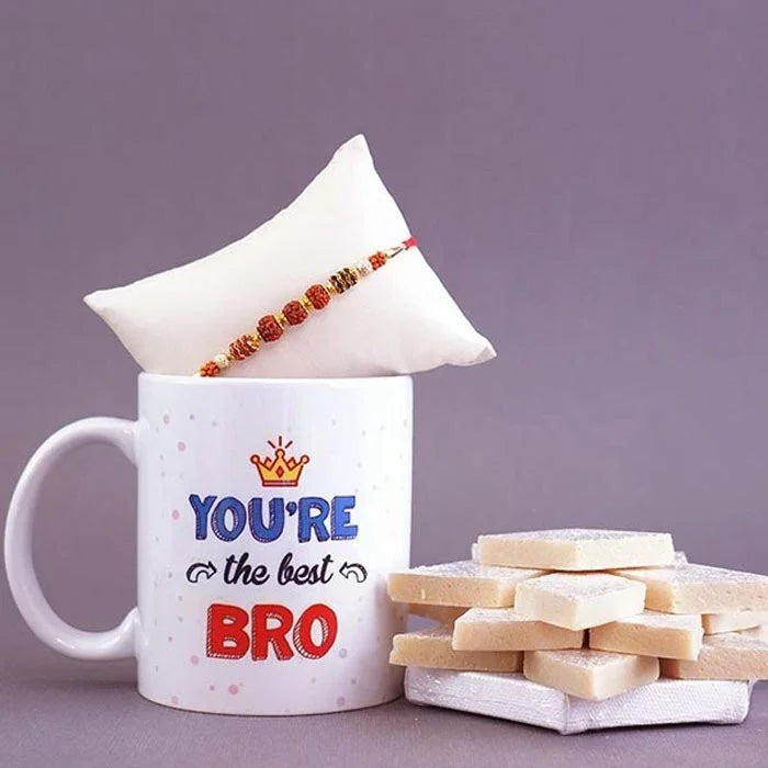 Pearl Rakhi With Sweets Gifts