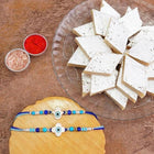 Double Evil Eye Rakhi With Kaju Katli customer review image