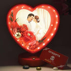 Personalised Heart Shape Led Photo Frame with flowers inside with touch sensor customer review image
