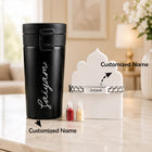 Personalized Black Travel Sipper Bottle with Engraved Name & Premium Bracelet Rakhi Gift Set customer review image