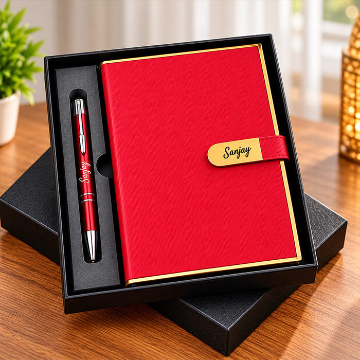 Personalized Notebook and Pen Gift Set