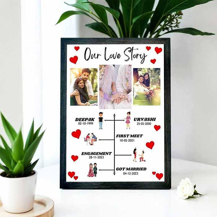 Personalized Love Story Photo Frame