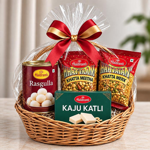 Premium Haldiram Gift Pack for Diwali – Sweets & Namkeen Hamper