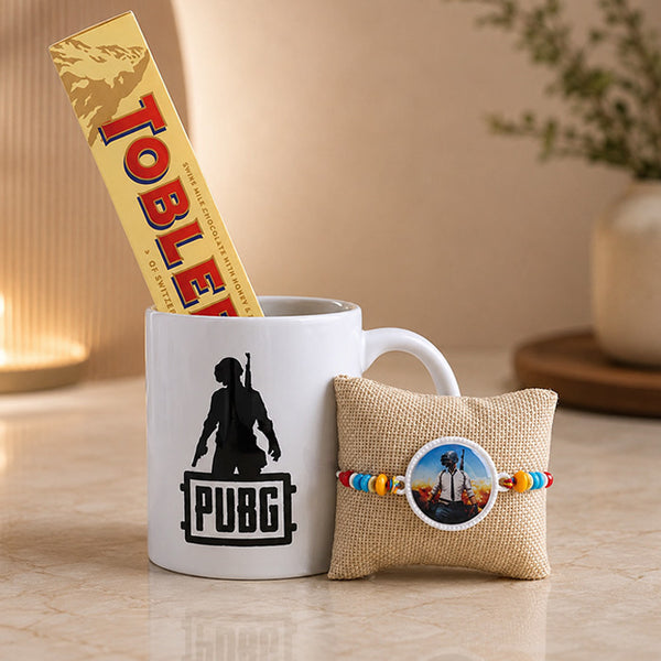 Pubg Rakhi And Mug With Toblerone