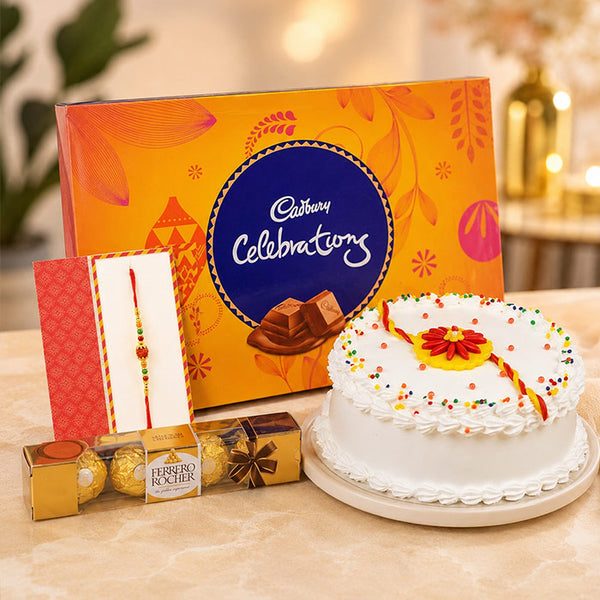 Rakhi Cake And Chocolate Special Combo
