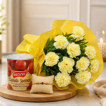 Rakhi with Flowers