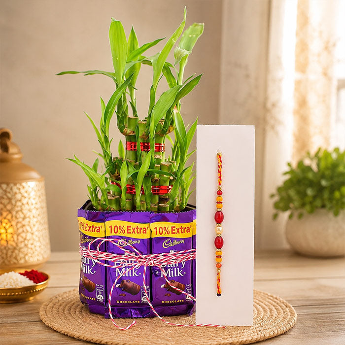 Rakhi with Chocolate Bamboo