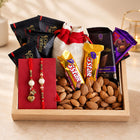 Rakhi with Dry Fruits chocolates cookies in Potli customer review image