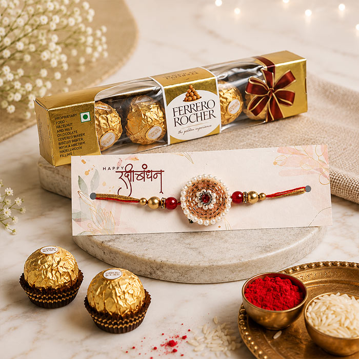 Rocher With Embellished Rakhi