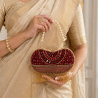 Ruby Royale Pearl Handle Evening Clutch Bag customer review image