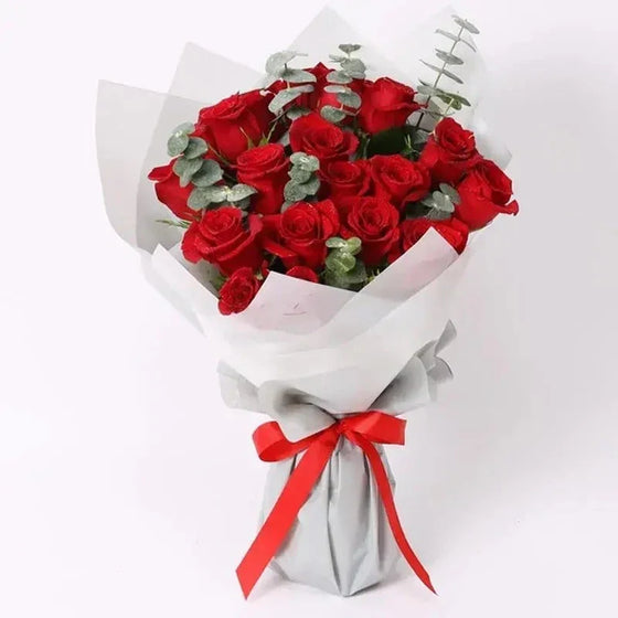 Red Beauty 21 Roses Bouquet