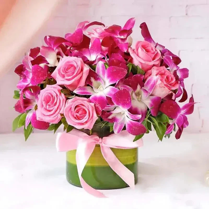 Orchid and Roses Arrangement