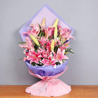 Bouquet of 6 Pink Oriental Lilies customer review image
